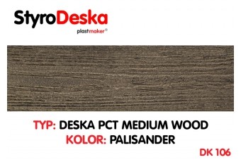 Profil drewnopodobny Styrodeska Medium Wood kolor PALISANDER wymiar 14 cm x 200 cm x 1 cm  cena za 1 m2